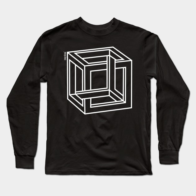 White Cube Long Sleeve T-Shirt by Enickma